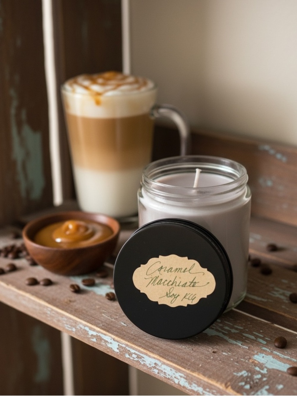 Handmade handpoured Caramel Macchiato Scented Soy Candle - 8 oz
NWT